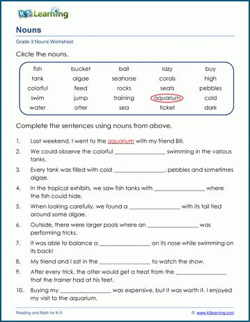 an english worksheet with words and pictures