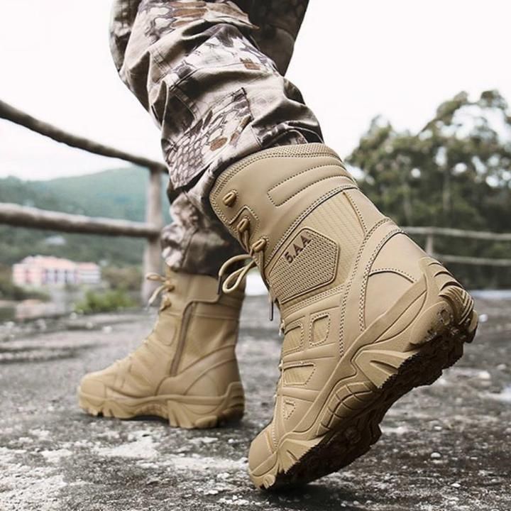 Men's Wear-Resisting Waterproof Army Boots | ZORKET | ZORKET Leather Tactical Boots Abrasion-resistant, Military Style Hiking Boots With Reinforced Toe, Military Boots With Reinforced Toe For Outdoor, Military Leather Boots With Reinforced Toe, Military Tactical Boots, Army Boots, Desert Boots, Boba Fett, Combat Boots