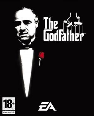 the godfather movie poster with a man in a tuxedo holding a rose