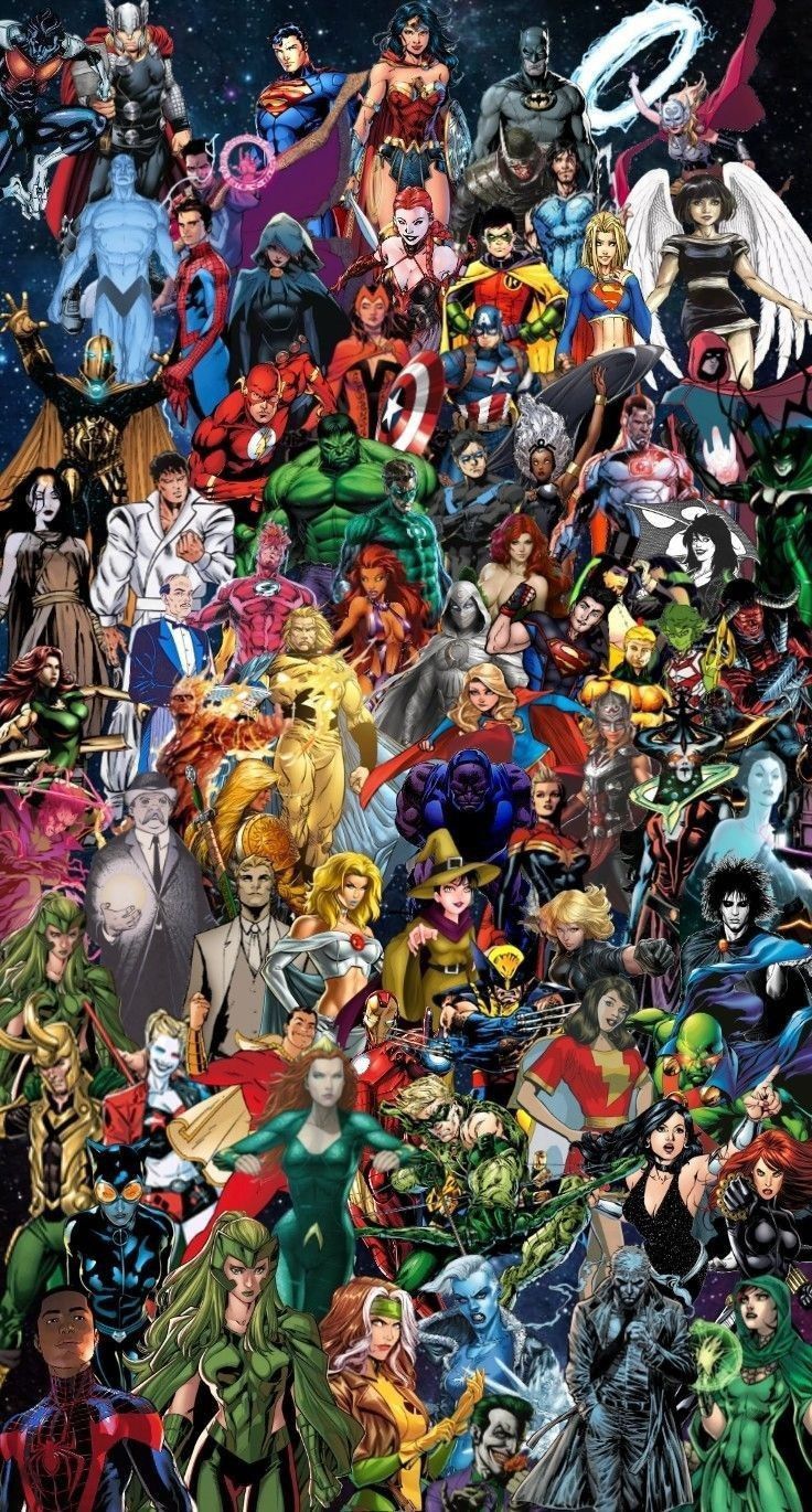 an image of many different superhero characters