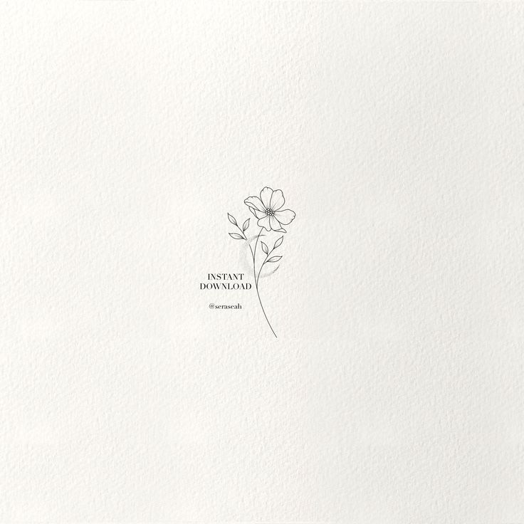 a single flower is shown in the middle of a white paper with an inscription on it