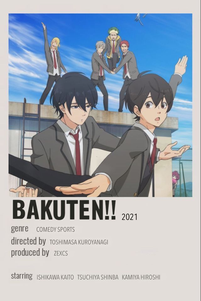 an advertisement for the anime movie bakuten