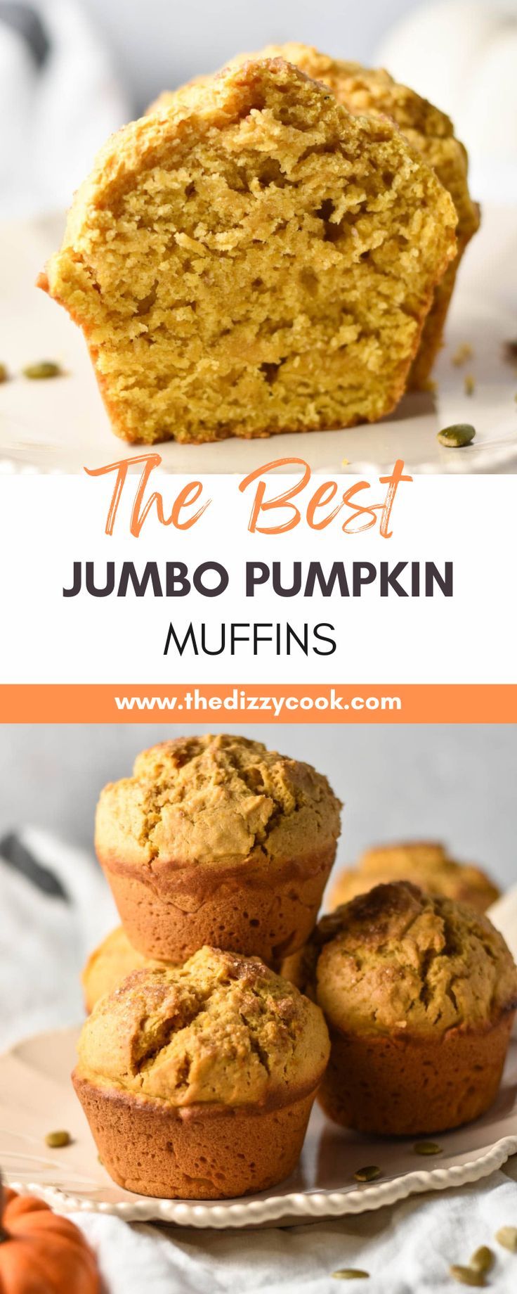 the best jumbo pumpkin muffins are made with only three ingredients