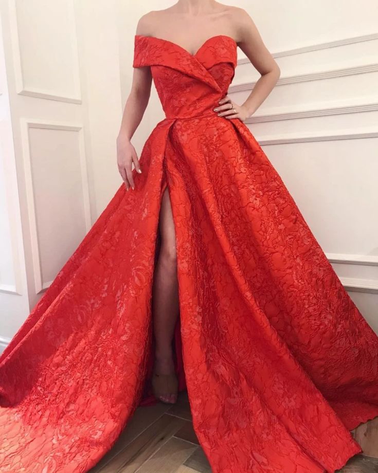 Cinnabar Beauty TMD Gown – Teuta Matoshi A-line Taffeta Evening Dress For Wedding, A-line Taffeta Evening Dress For Gala, Taffeta Gown For Gala During Prom Season, Taffeta Ball Gown For Gala During Prom Season, Taffeta Dress For Gala During Prom Season, Elegant Taffeta Gown For Gala, Elegant Taffeta Gown For Party, Elegant Taffeta Gown With Sweep Train, Elegant Taffeta Dress With Sweep Train