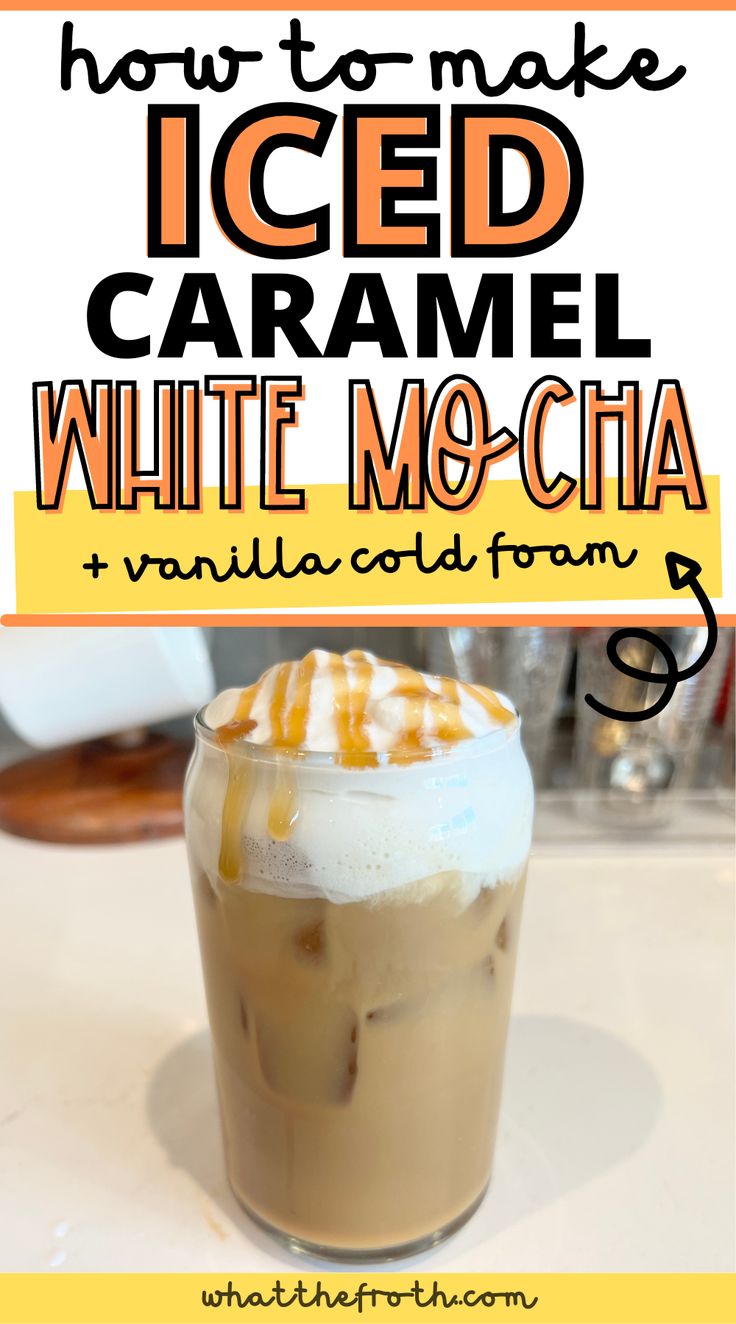 how to make iced caramel white mocha