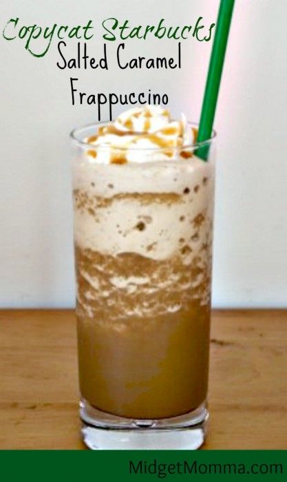 Salted Caramel Frappuccino Starbucks Drink Copycat Starbucks Copycat Recipes, Frappuccino Starbucks, Diy Starbucks, Caramel Frappuccino, Copy Cats, Copycat Starbucks, Starbucks Diy, Coffee Ideas, Copycat Starbucks Recipes