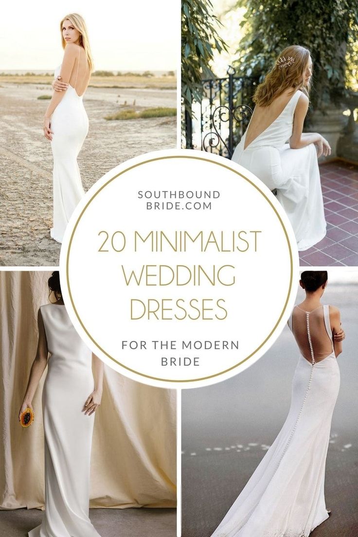 the top 20 minimalist wedding dresses for the modern bride in all white and gold