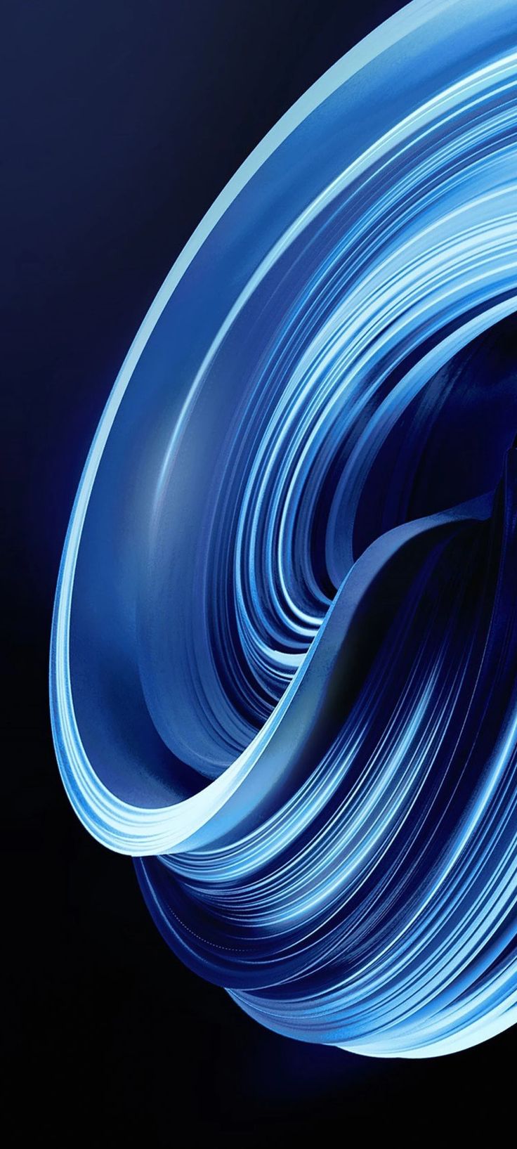 an abstract blue background with wavy lines on the bottom and center, as if in motion