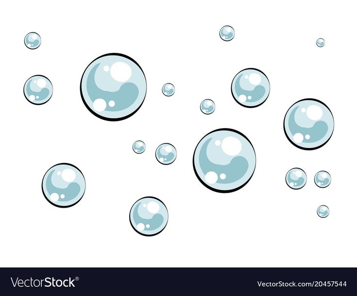 soap bubbles floating in the air on a white background