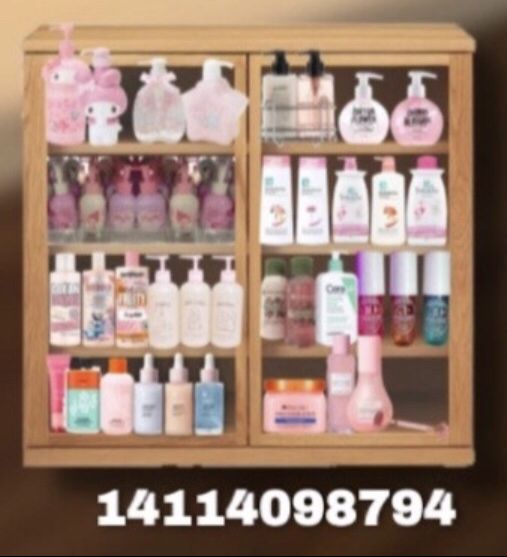 a display case filled with lots of different types of hand soaps and lotions