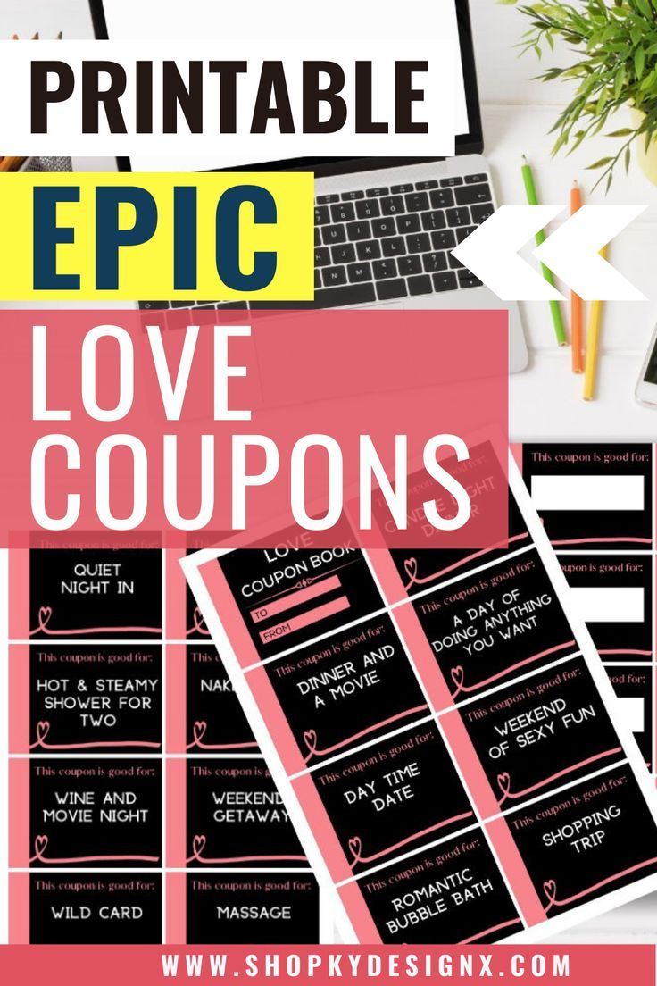 the printable epic love coupons are great for valentine's day or any special occasion