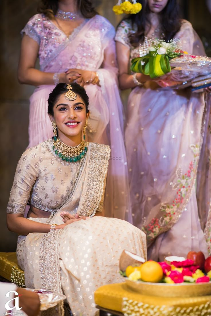 the bride and her bridals are getting ready for their wedding ceremony in india