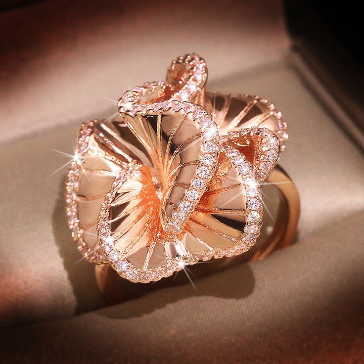 a fancy ring is sitting in a box