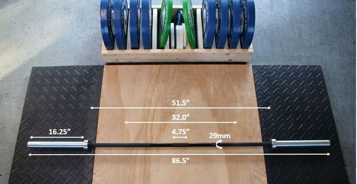 a table that has some blue and green surfboards on it, with measurements for each board