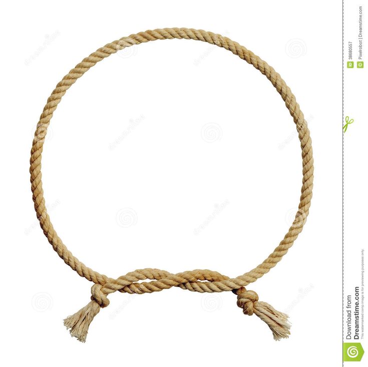 a round rope with two ends on a white background stock photo - image 34987