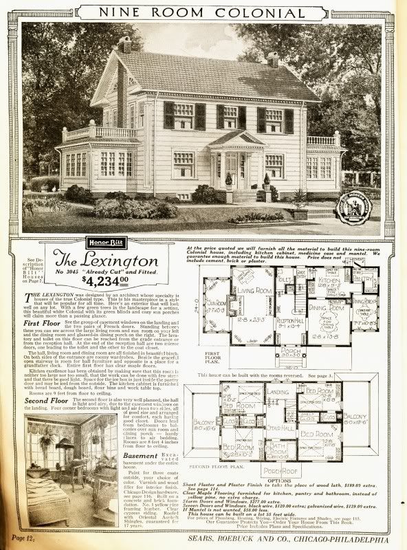 an old house that is featured in the catalog for floor plans and home decorating