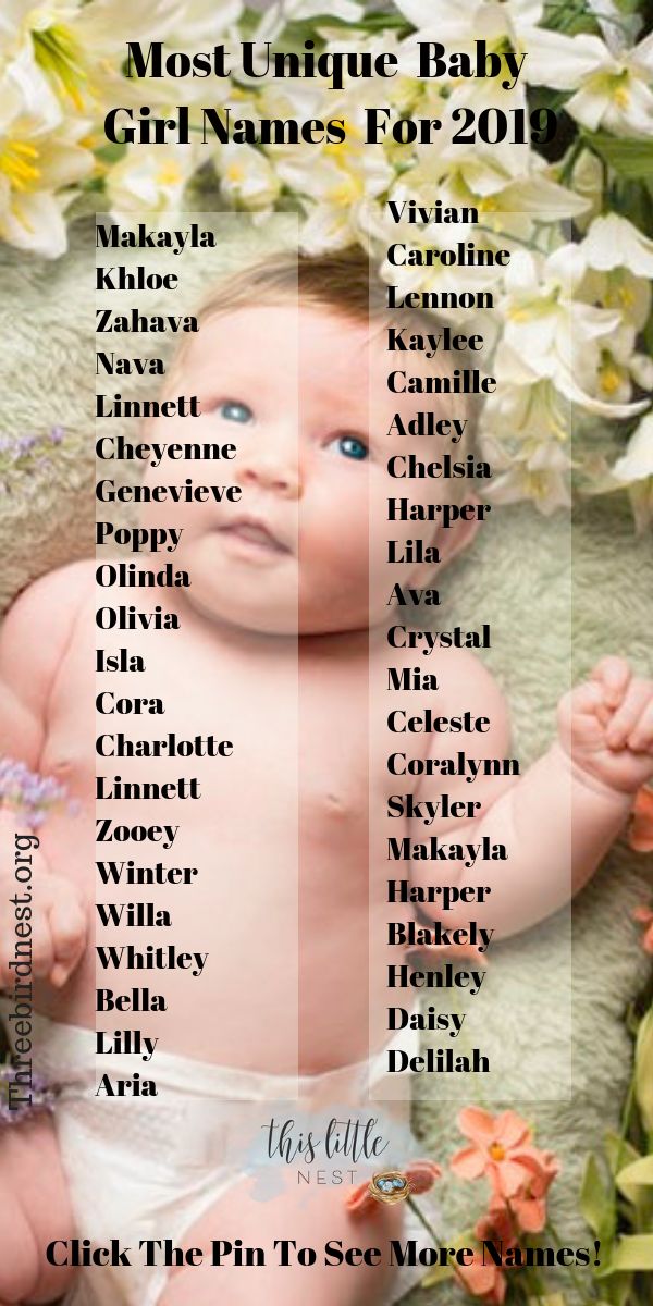 Baby girl names | Unique Baby Names 2019 Here's an amazing list of over 100 unique baby girl names that you're gonna love. I bet you find her name on this list! Check it out!  #babynames #babygirlnames #girlnames #uniquebabynames Girl Names Unique, Unique Baby Girl Names, Names With Nicknames, List Of Girls Names