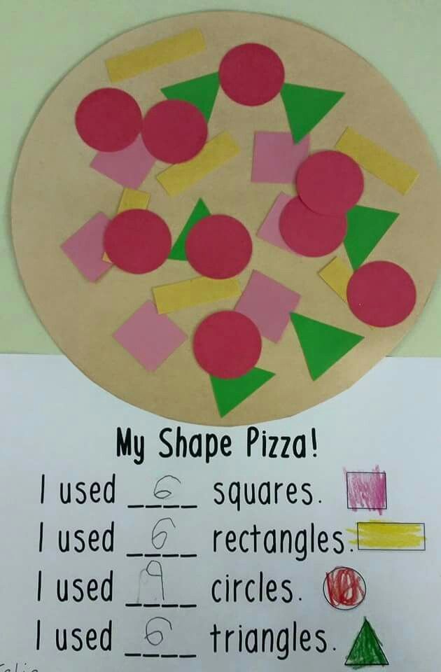 a piece of paper that has been cut out to look like a shape pizza on it