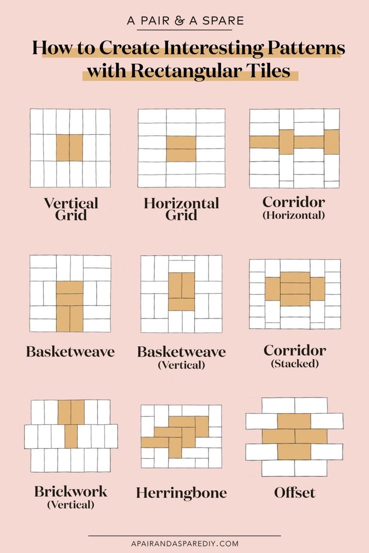 how to create interesting patterns with rectangle tiles