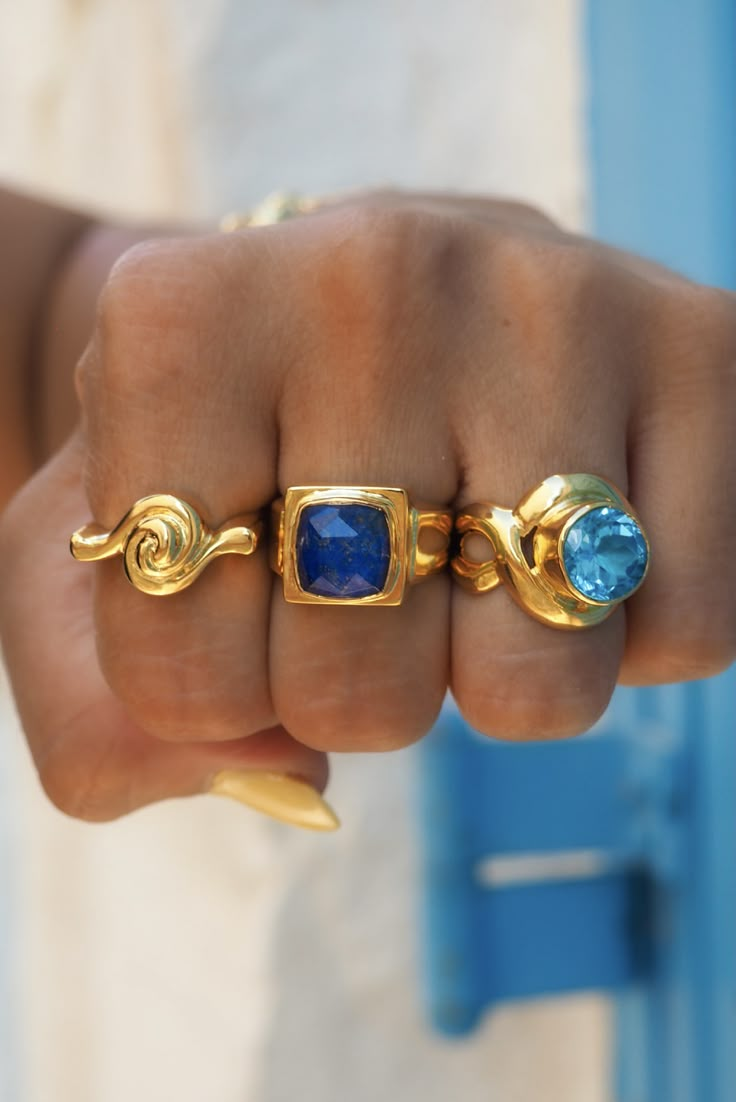 Greek Traditional Jewelry, Blue Jade Jewelry, Elegant Lapis Lazuli Ring With Polished Finish, Hand Forged Blue Rings For Wedding, Luxury Lapis Lazuli Rings, Luxury Lapis Lazuli Gemstone Rings, Elegant Lapis Lazuli Rings For Formal Occasions, Elegant Formal Lapis Lazuli Rings, Elegant Adjustable Lapis Lazuli Ring