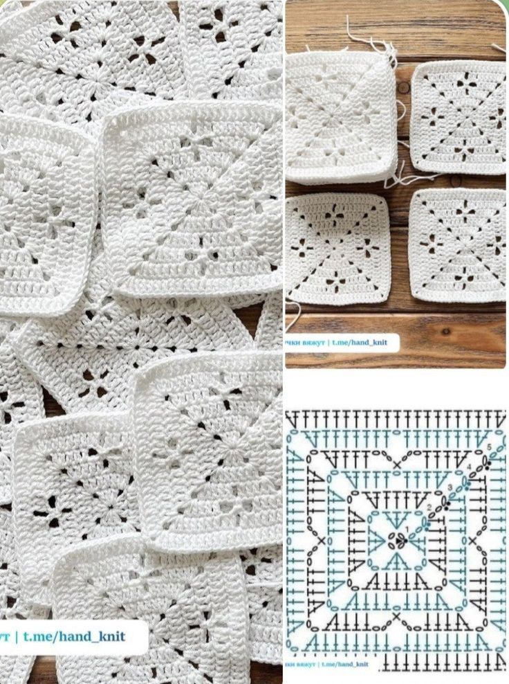 crochet patterns and instructions for granny's square afghans, including squares