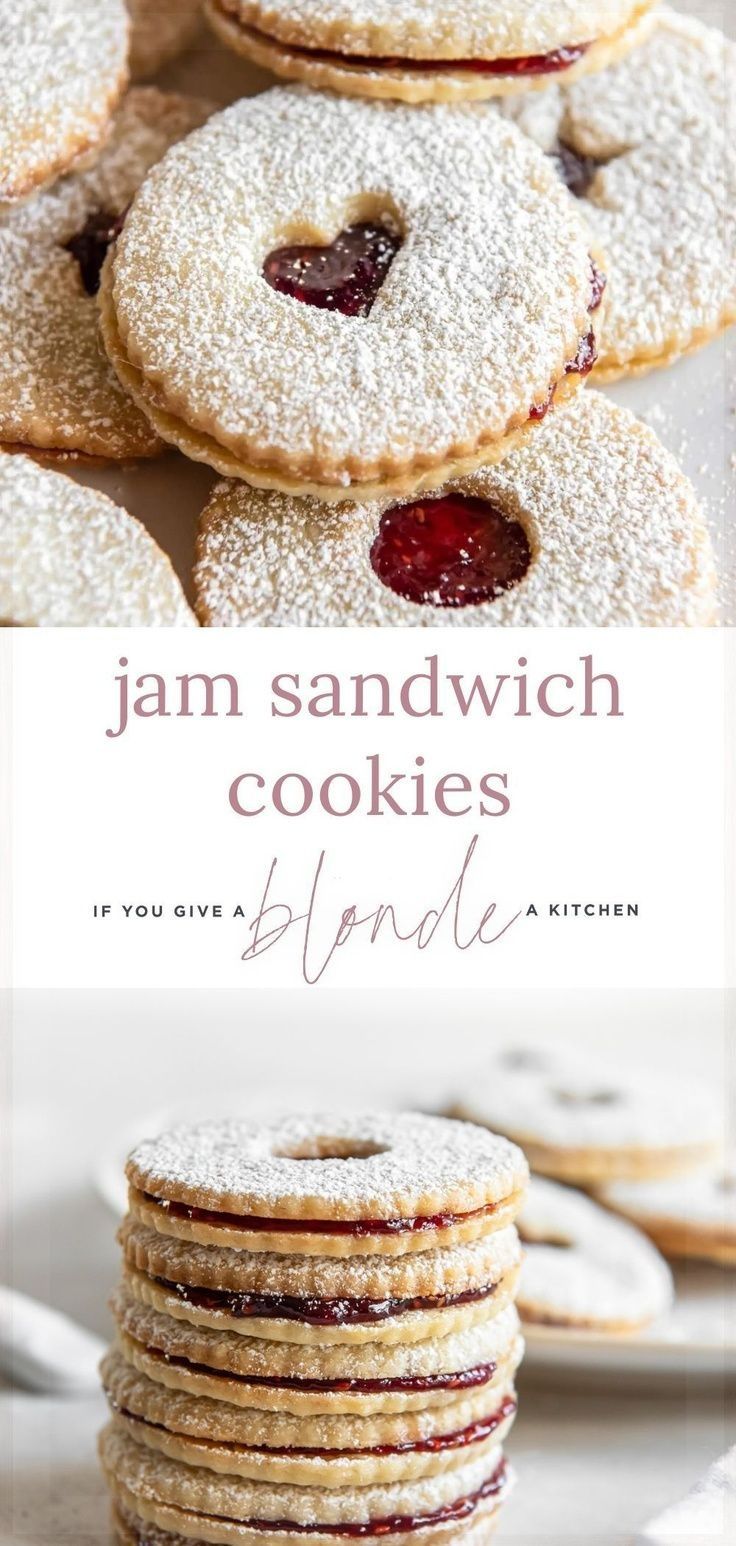 jam sandwich cookies stacked on top of each other