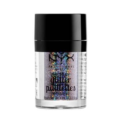 Serve up sparkling heavy metal realness with NYX Professional Makeup Metallic Glitter. These loose glitters are available in ultra-reflective metallic shades - ranging from deep bronze to holographic pink and sandy gold - thatll make your face and body art truly shine. Prep with our Glitter Primer to keep em in line.This Product is also:Vegan Makeup Metallic, Professional Makeup Bag, Eye Glitter, Glittery Eyes, Glitter Face, Glitter Pigment, Glitter Eyeliner, Shimmer Eyeshadow, Style Star