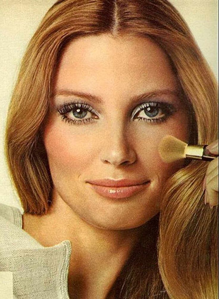 The-1970s-Face---Revlon Blush                              … 1970’s Makeup, 70s Make Up, 70’s Makeup, 70s Disco Makeup, 70s Makeup Look, 70s Hair And Makeup, Revlon Blush, 1970s Makeup, Hippie Makeup