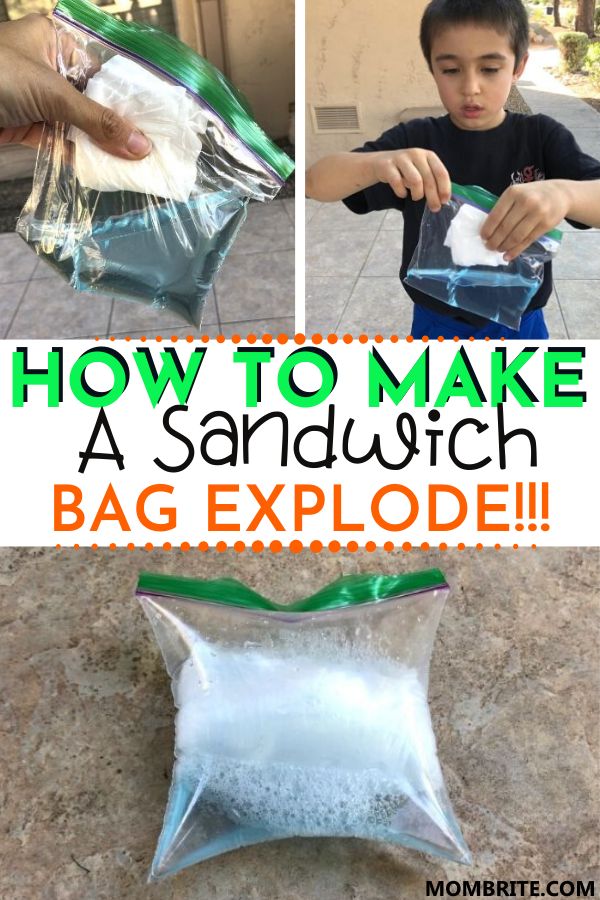 how to make a sandwitch bag explode