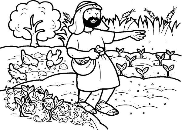 jesus walking in the garden coloring page for kids and adults with bible verses on it