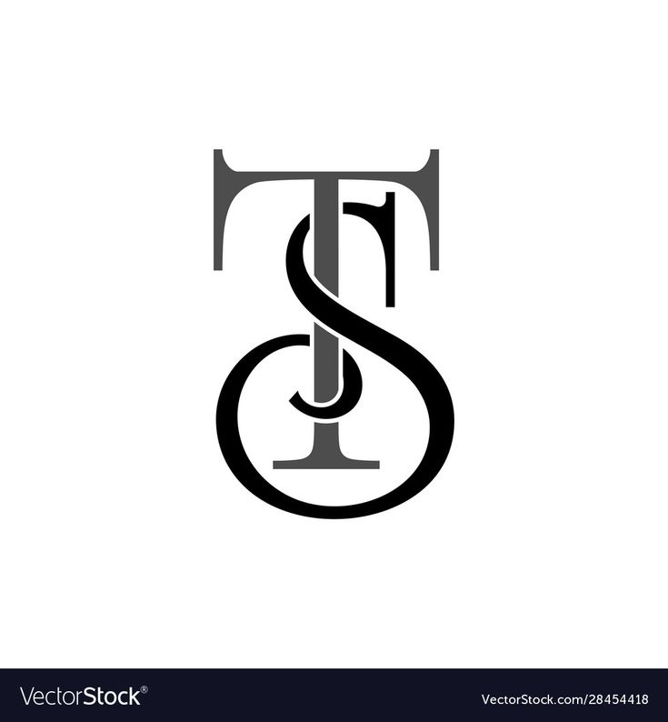 the letter s and t is made up of letters that are connected to each other