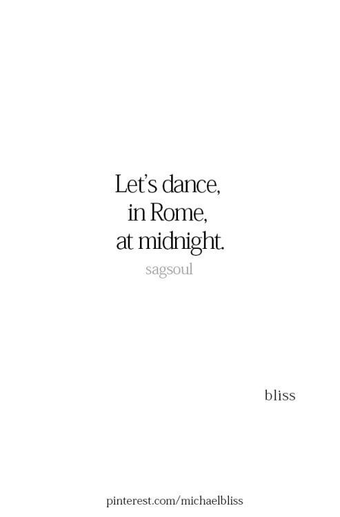 a book cover with the words let's dance, in rome at midnight saggouu