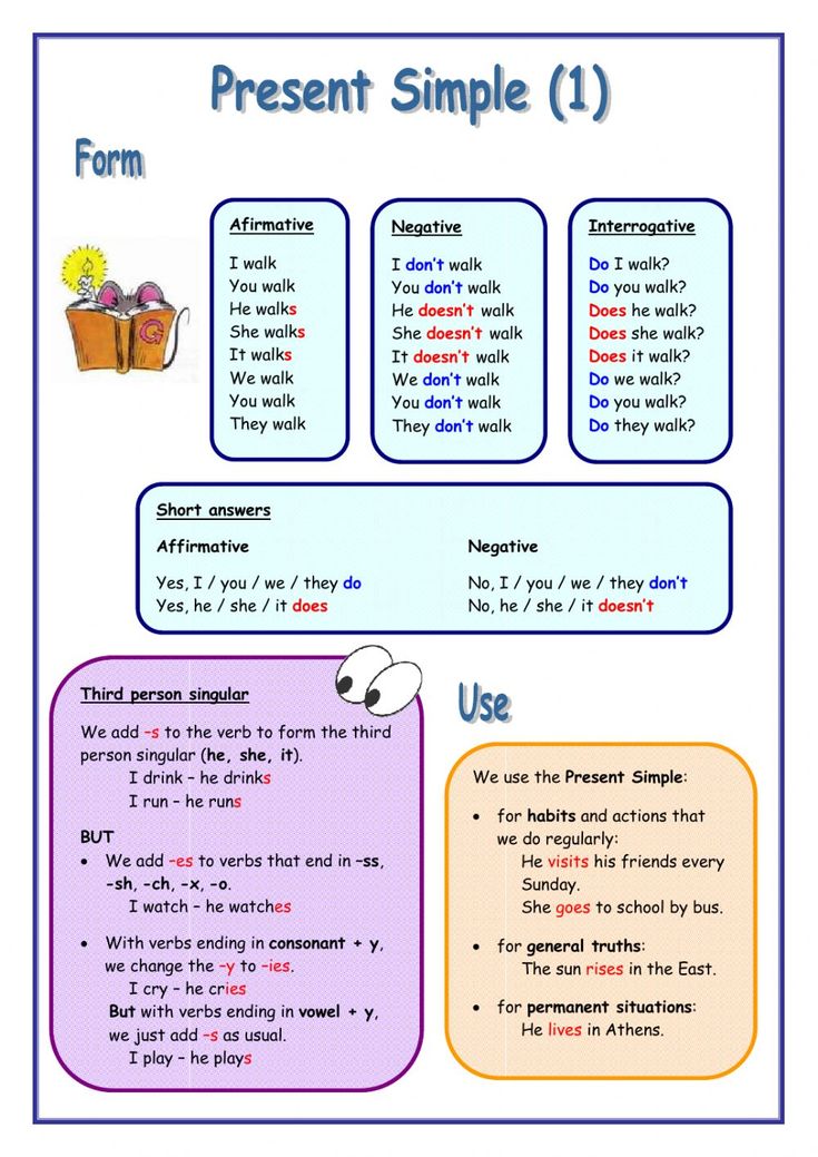 the present simple 1 worksheet is shown in this graphic diagram, which shows how to