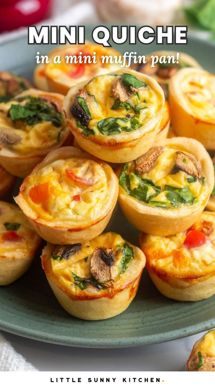 mini quiche in a mini muffin pan