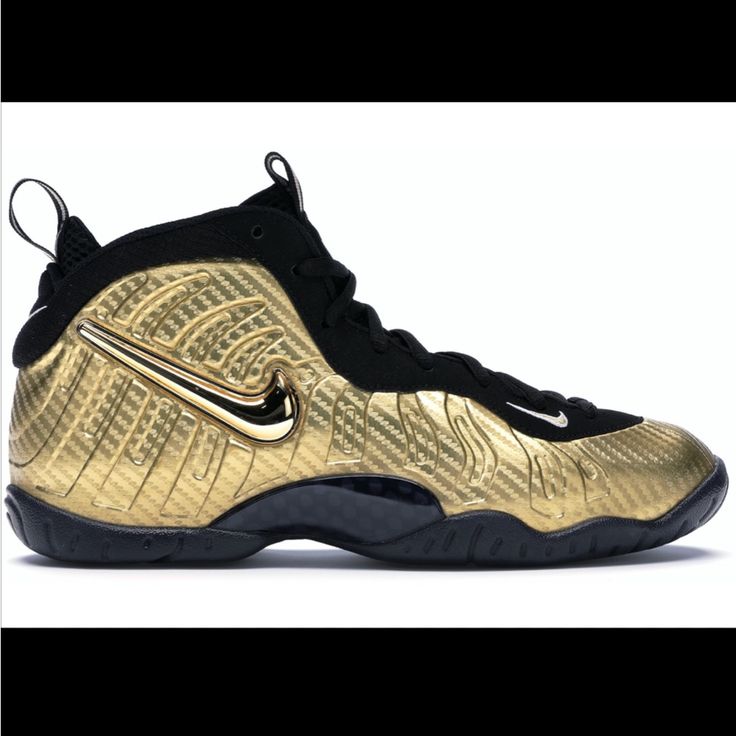 Nike Little Foam Posite Like New Worn Twice 6 Youth Fits 7.5 / 8 Women Metallic Gold / Black Nike Gold High-top Sneakers, Nike Gold High-top Custom Sneakers, Nike Gold Sneakers With Boost Midsole, Nike Gold Leather Custom Sneakers, Gold Nike Leather Custom Sneakers, Gold Leather Nike Custom Sneakers, Nike Custom Gold Round Toe Sneakers, Nike Custom Gold Sneakers, Gold Nike Custom Low-top Sneakers