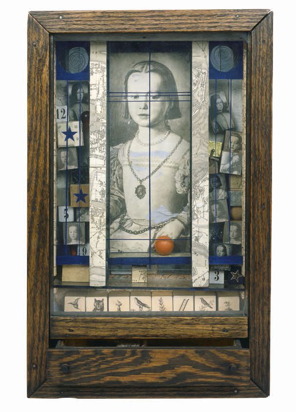 a wooden frame with an image of a woman