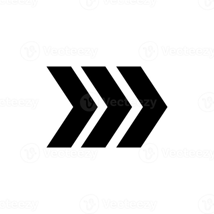 an arrow symbol on a white background