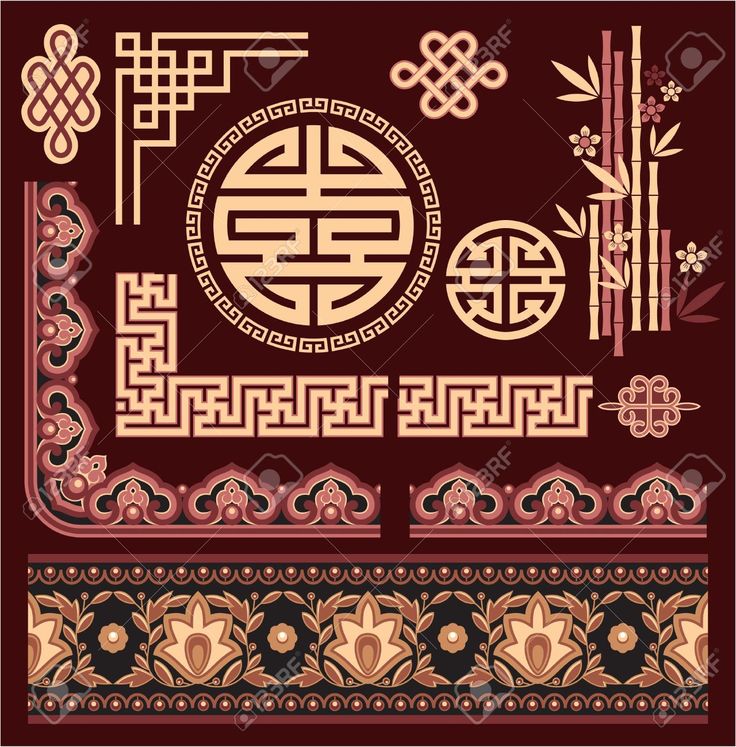 Culture Illustration, Asian Faces, Chinese Ornament, Pattern Elements, Chinese Element, Chinese Pattern, 3d Cnc, Korean Design, Chinese Design