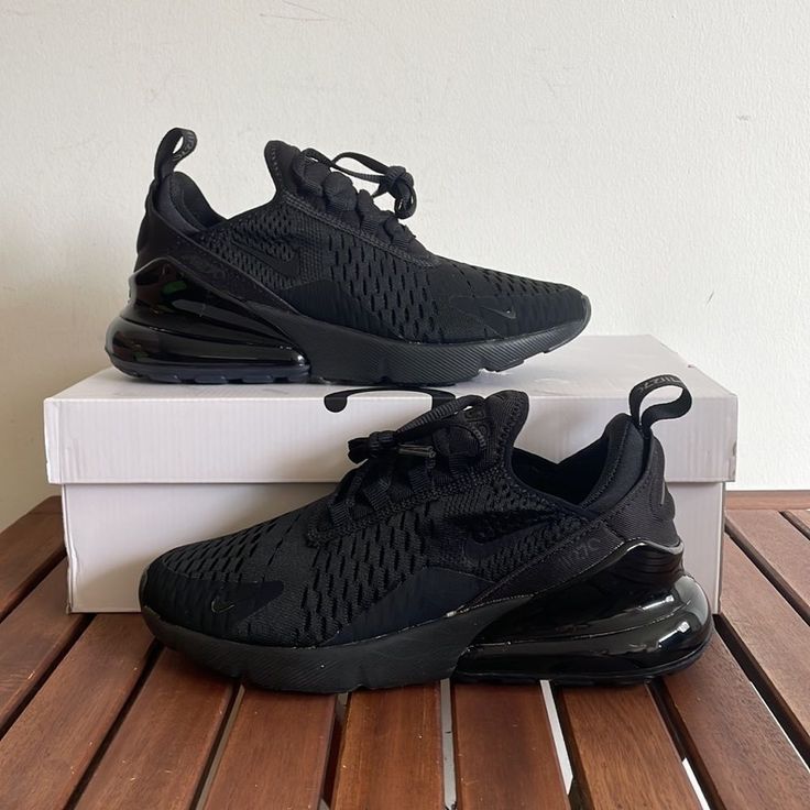 Brand New Nike Air Max 270 Size Women 6.5 Style:Ah6789-006 Color:Black ******* Please Take A Close Look Of All Pics And Video, You Will Get The Exact Pair Of Shoes Displayed In Pics. All Sales Are Final And I Don’t Accept Return! Thank You! Nike Shoes Air Max 270 Black, Nike Air Max 270 Women, Air Max 270 Women, Nike Air Max 270 Black, Black Athletic Shoes, Nike Classic Cortez, Nike Tennis Shoes, Nike Classic, Nike Air Max For Women