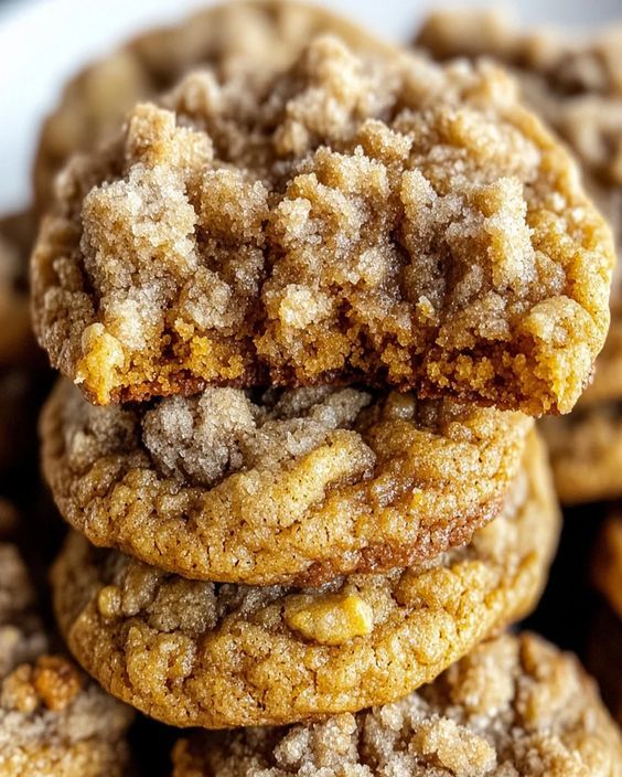 a pile of cookies covered in powdered sugar