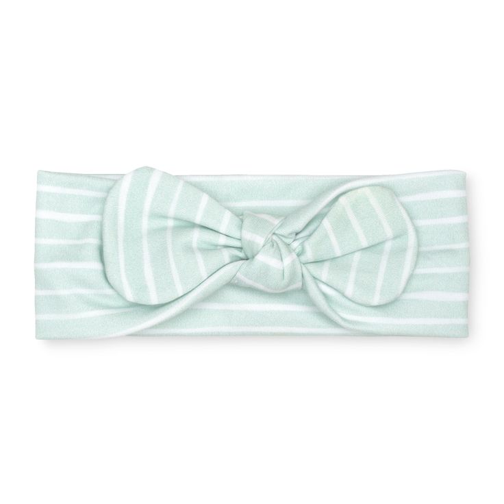 pima cotton baby knotted bow headband with watercolor sage stripe print Summer Cotton Headband As Gift, Cotton Headband As Summer Gift, Spring Cotton Headband As A Gift, Spring Cotton Headband As Gift, Spring Gift Cotton Headband, Adjustable Cotton Bow - Cute Style, Adjustable Cute Cotton Bow, Cute Adjustable Cotton Bow, Casual White Cotton Headband