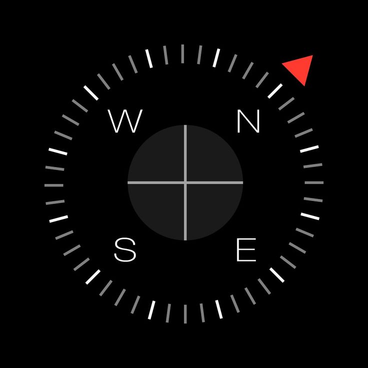 a black and white compass with the word wn on it's center line