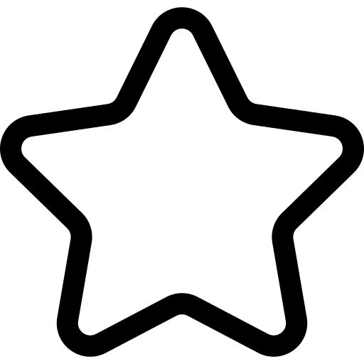 a black and white outline of a star