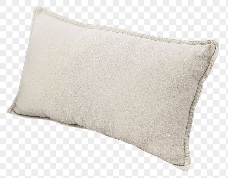 a white pillow on a transparent background