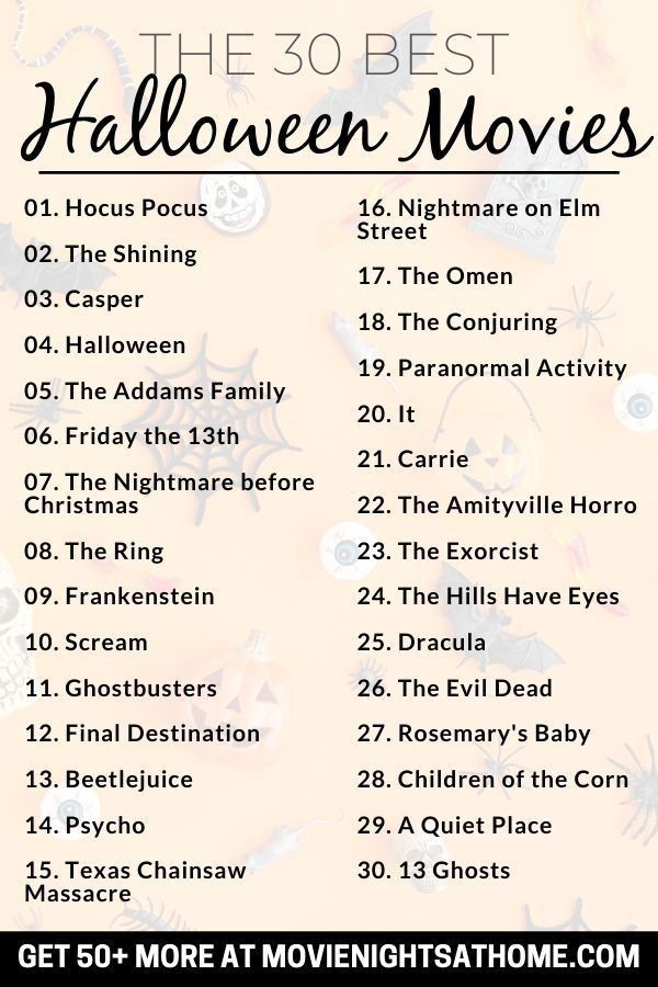 Scary Movie List, Classic Halloween Movies, Halloween Movies To Watch, Halloween Movies List, Best Kid Movies, Halloween Bucket List, Movies For Kids, Movie Lists, Netflix Horror