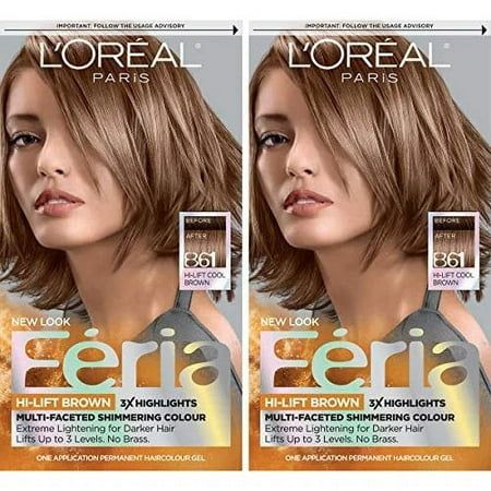 With L'Oreal Paris feria, what you see is the shimmer. Multi-faceted shimmering color with 3x highlights delivers intensified brilliant results. Inspired by fashion, feria offers a twist on the traditional and gives edgy hair color - from bright red, platinum blonde, rose gold, and metallic brown, to blue-black hair color, these hair dye kits will transform your hair. Feria's prismatic color spectrum is custom-blended by L'Oreal Paris master colorists for bold, head-turning shades, with no appoi Feria Hair Color, Deep Black Hair, Cool Brown Hair, Brown Hair With Lowlights, Silver Hair Dye, Blue Black Hair Color, Clairol Natural, Edgy Hair Color, Hair Color Spray