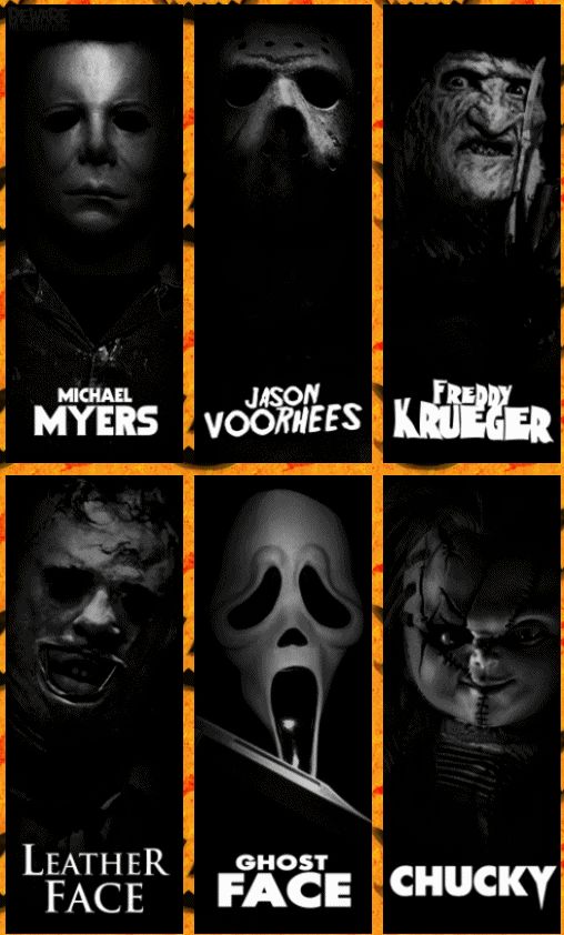 the scream poster is shown in black and white, with many different faces on it