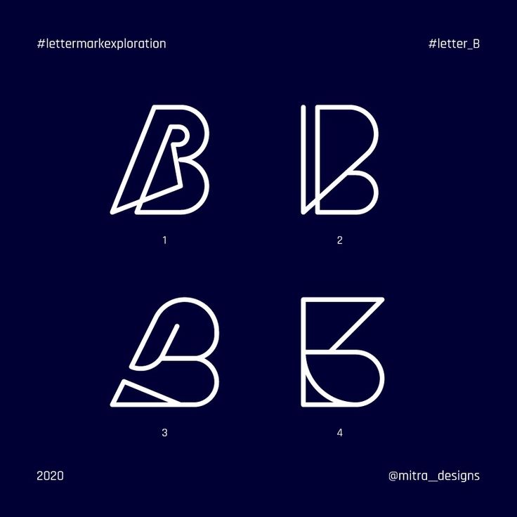 the letters b, c, and d are outlined in white on a dark blue background