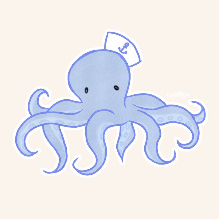 an octopus with a nurse's hat on its head