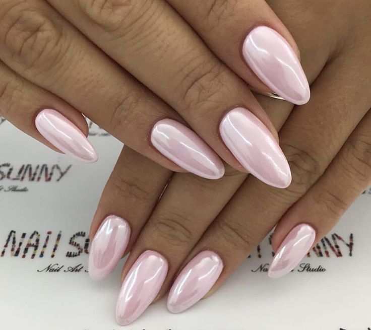 Pink Chrome Nails, Medium Almond, Her Nails, Pearl Nails, Elegant Nails, Fire Nails, Dream Nails, Valentine's Day Nails, Chrome Nails